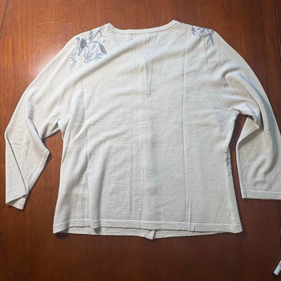 Garnet Hill Gray and Blue Cardigan XL - Picture 5 of 5